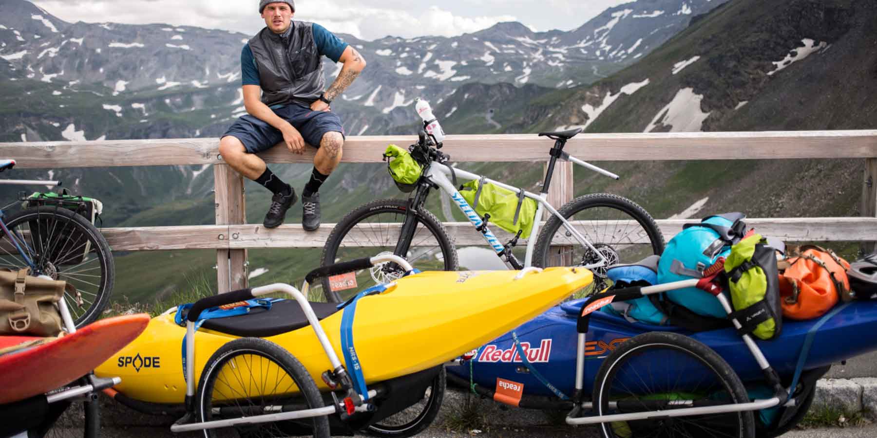 Remorques à vélo pour kayaks - Transport sans émission de CO2 sur route ou  hors piste - reacha