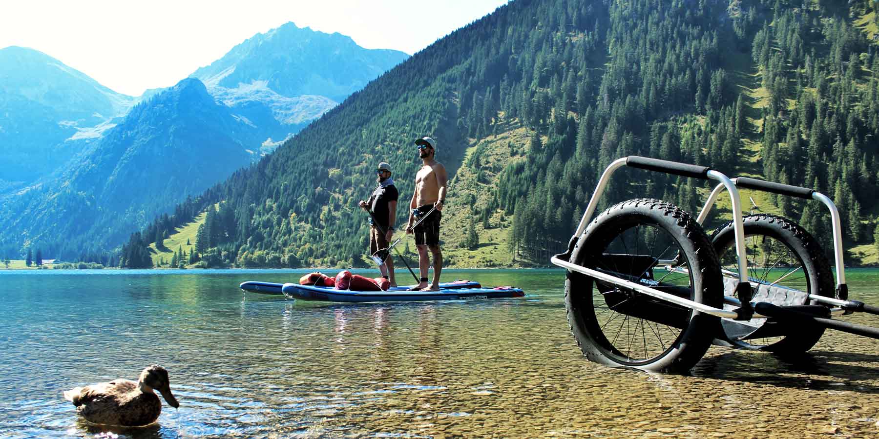 Abstecher zum See - Mit SUP und Mountainbike